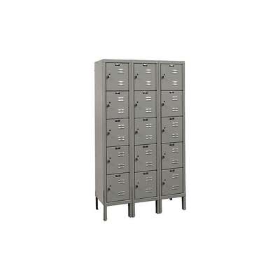 Box Locker,Louvered,3 Wide, 5