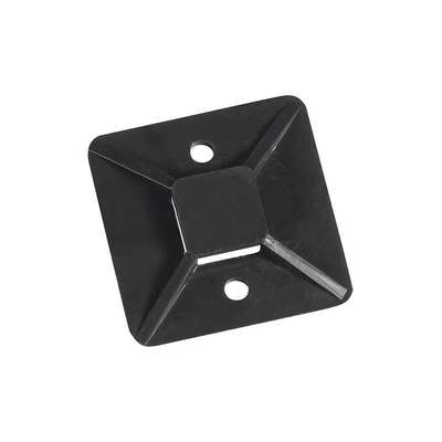 Cable Tie Mounts,1x1",Black,