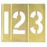 Stencil Brass 3" Numbers 15PCS