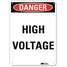 Danger Sign,4 Hole Mount,7in W