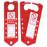 Labeled Lockout Hasp,Red,7-1/