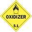 Vehicle Placard,Oxidizer 5.1,