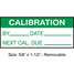 Calibration Label,Eng,Green/