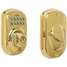 Deadbolt Lock,Polished Brass,