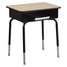 Student Desk,Steel Frame,Oak