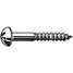 Wood Screw,Rnd,#10,1in,St,