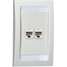 Faceplate,Single Gang,2 Ports,