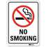 No Smoking Sign,7" W,10" H,0.