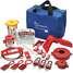 Lockout/Tagout Kit,Blue,Filled,