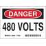 Danger Label 480 Volts 5PK