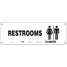 Restroom Sign,12" W,4" H,0.