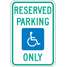 Handicap Parking Sign,18"H,