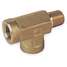 Street Tee,Brass,1/4 In.,NPT