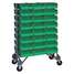 Mobile Bin Rail Floor Rack,48