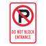 No Parking Sign,18"H,12"W,