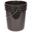 Plastic Pail,Brown,11-7/8" Dia.