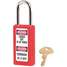 Lockout Padlock,Kd,Red,1/4In