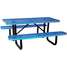 Picnic Table,72" W x62" D,Blue