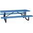 Picnic Table,96" W x62" D,Blue