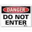 Danger Sign,10x7 In.,English