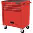 Roller Cabinet,3 Drawers,Red,