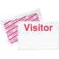 Visitor Badge,1 Day,Red/White,