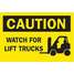 Caution Sign,10 x 14In,Bk/Yel,