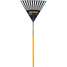 Leaf Rake,24 In. W,Wood Handle,