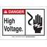 Safety Sign Label,5 In. W,3-1/