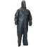 Hooded Coverall,Elastic,Gray,S