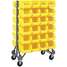 Mobile Bin Rail Floor Rack,48