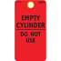 Tag, Empty Cylinder, Red, 25 Pk