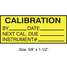 Calibration  Label,1-1/2inWx5/