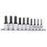 Socket Bit Set,1/2 In Dr,10 Pc