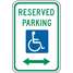 Parking Sign,18 x 12In,Grn And