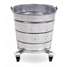 Bucket,26 Qt.,Silver,Steel,10-