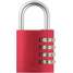 Combination Padlock,Side,Red