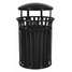 Trash Can,35 Gal.,Black