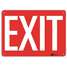 Exit Sign,10x14 In.,White/Red,