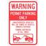 Sign,Warning Permit Parking,18