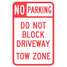 No Parking Sign,18"H,12"W