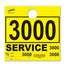 Srvc Hang Tag-Yellow 3000-3999