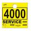 Srvc Hang Tag-Yellow 4000-4999