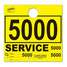 Srvc Hang Tag-Yellow 5000-5999