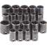 Impact Socket Set,3/8" Drive,