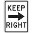 Keep Right Traffic Sign,24" x