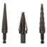 Step Drill Bit Set, 3 Pcs.,