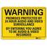 Warning Sign,Security,Black/