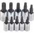 Socket Bit Set,Square,10 Pcs.,