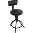 Round Stool w/ Backrest,Black,